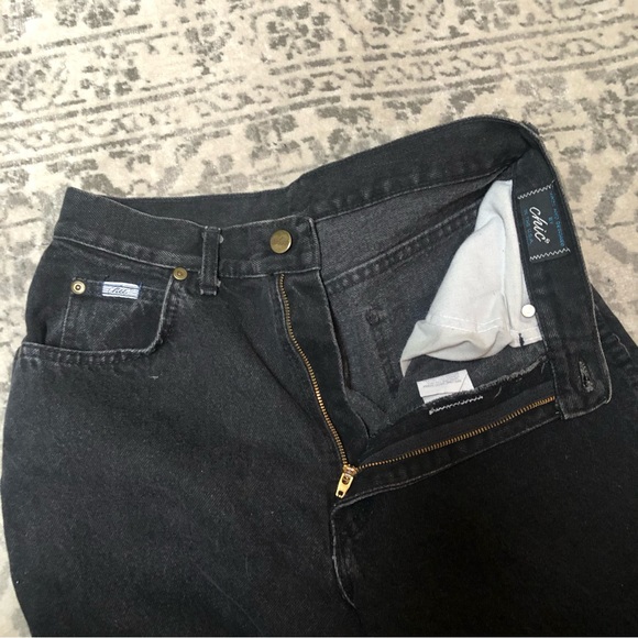 Vintage Chic high waisted tapered leg cotton “mom jeans” 🖤❤️ washed black - Picture 9 of 15